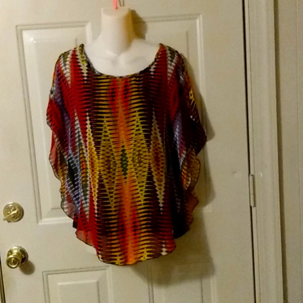 Flutter shirt in brilliant autumn colors